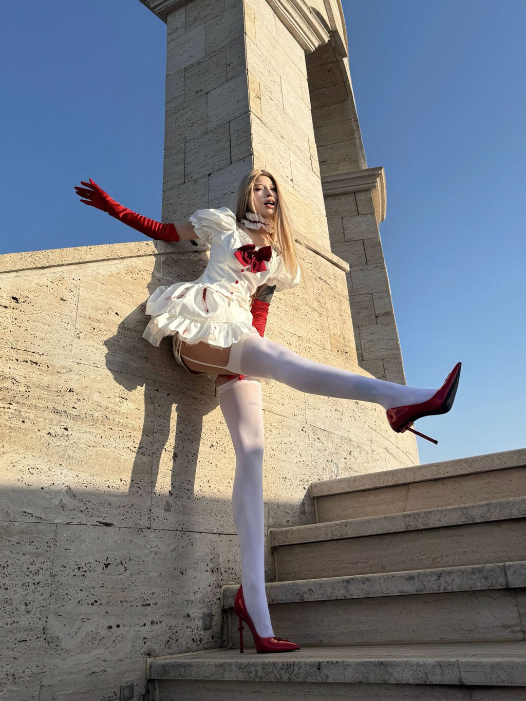 2025 Gothic Lolita Maid Cosplay Costume – Halloween Stage Performance Outfit