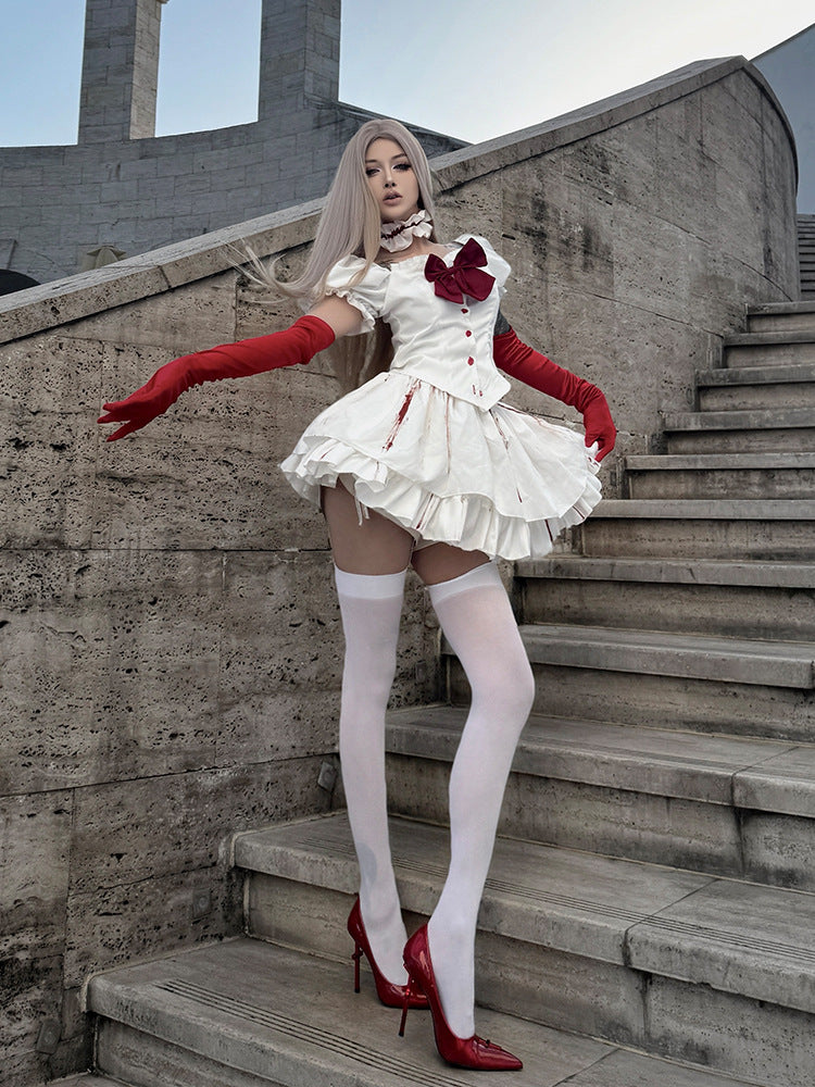 2025 Gothic Lolita Maid Cosplay Costume – Halloween Stage Performance Outfit