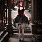 2025 Gothic Vampire Demon Witch Cosplay Costume – Dark Court Halloween Outfit