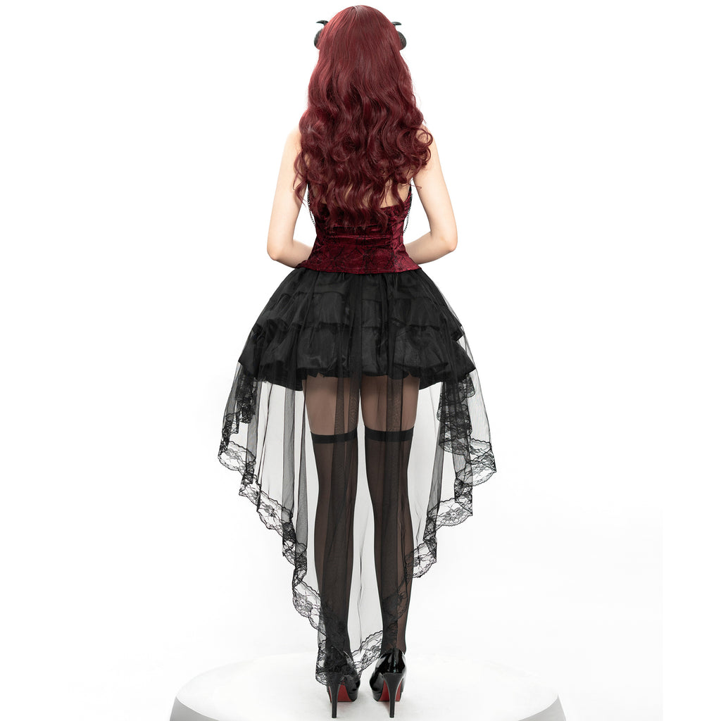 2025 Gothic Vampire Demon Witch Cosplay Costume – Dark Court Halloween Outfit