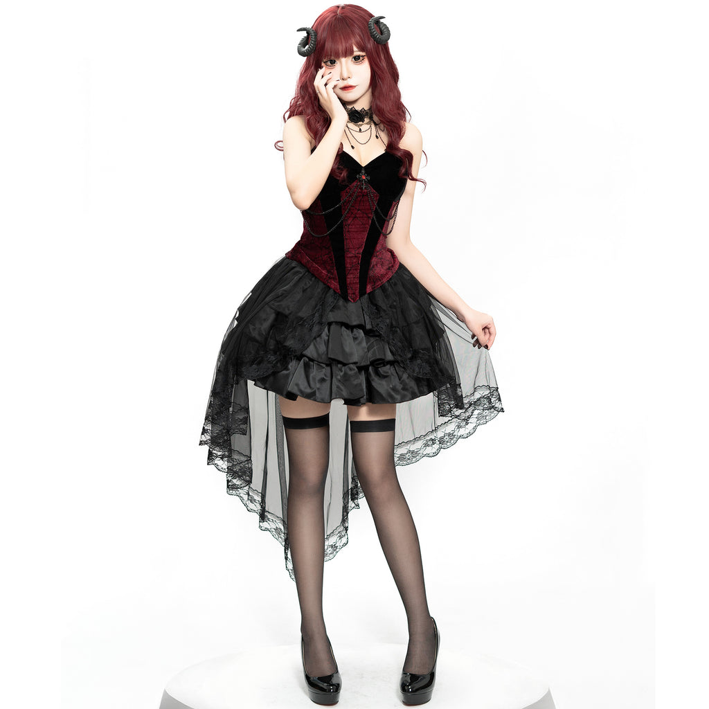 2025 Gothic Vampire Demon Witch Cosplay Costume – Dark Court Halloween Outfit