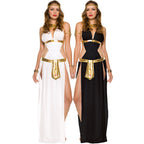 2025 Greek Goddess & Egyptian Queen Cosplay Costume – Sexy Halloween Party Dress for Women