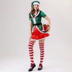Women's Green Christmas Elf Cosplay Dress – Holiday Party Costume
