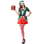 Women's Green Christmas Elf Cosplay Dress – Holiday Party Costume