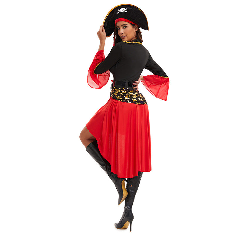 2025 Sexy Pirate Cosplay Costume – Halloween Pirate Outfit with Hat and Sword for Women