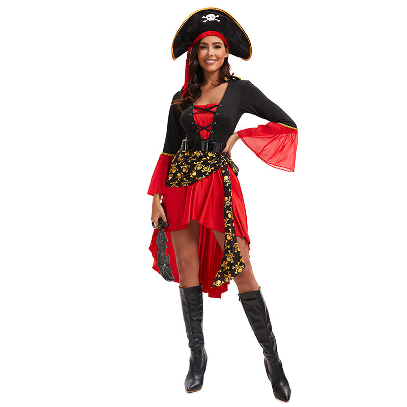 2025 Sexy Pirate Cosplay Costume – Halloween Pirate Outfit with Hat and Sword for Women