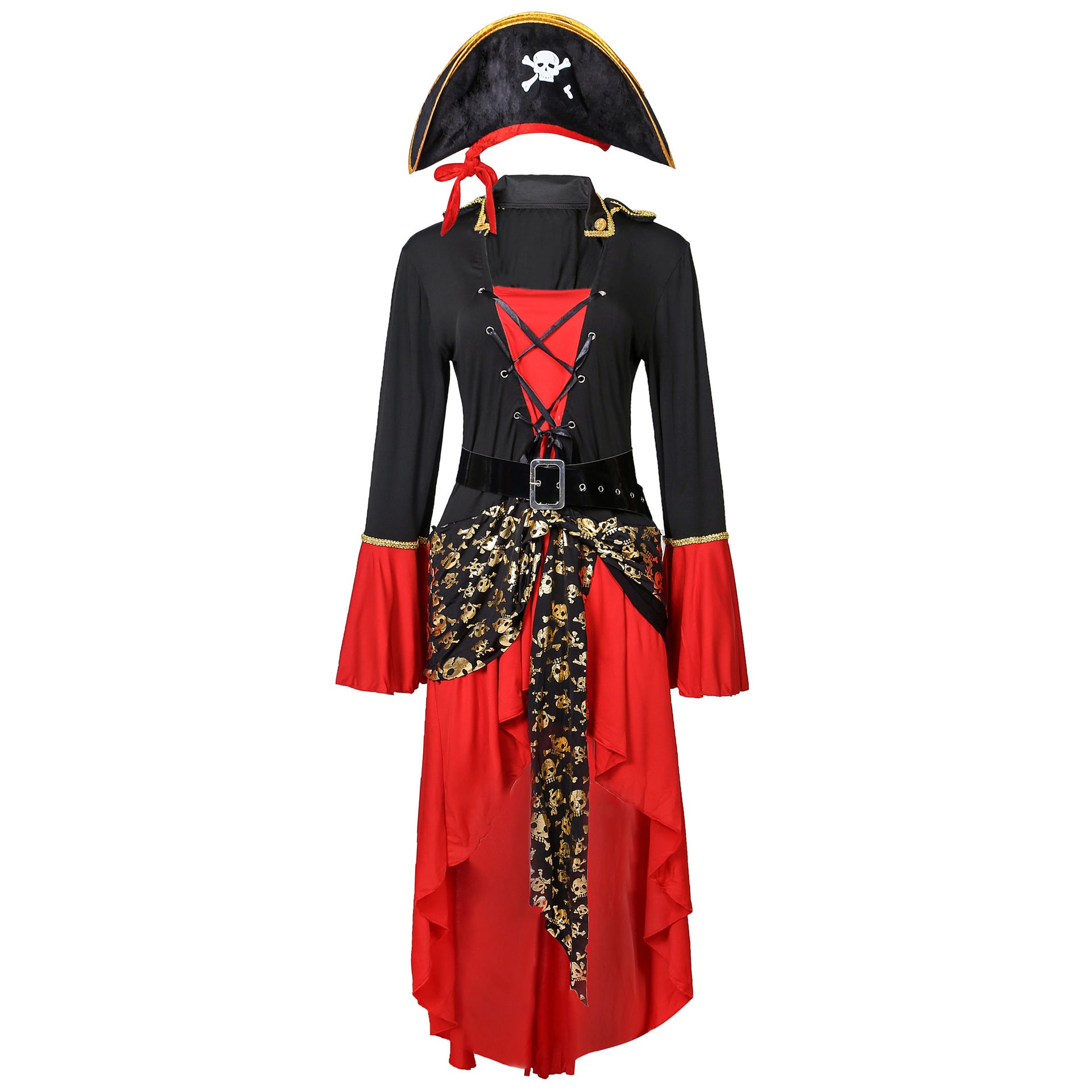 2025 Sexy Pirate Cosplay Costume – Halloween Pirate Outfit with Hat and Sword for Women
