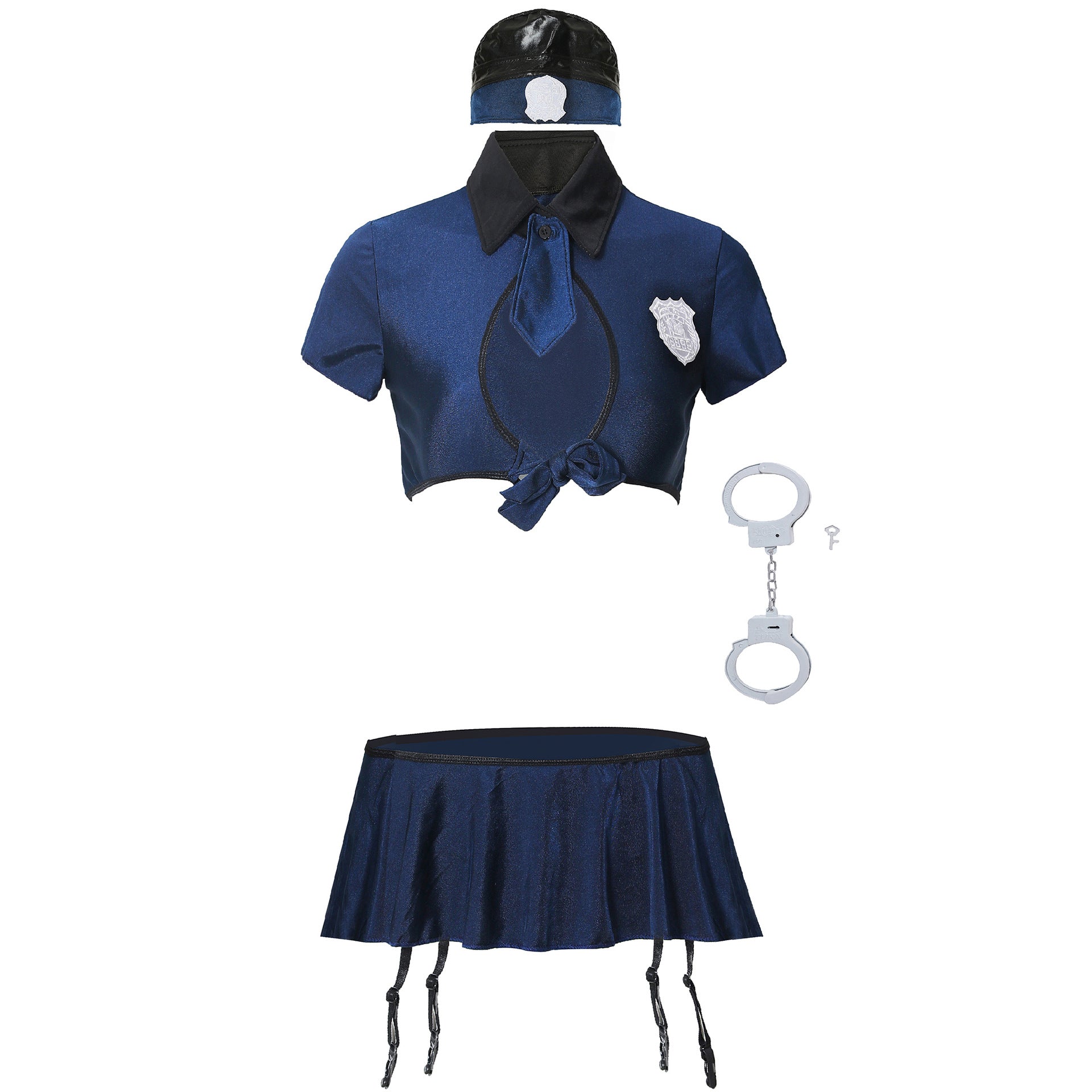 Women’s Police Cosplay Costume Set – Uniform Style Outfit with Accessories